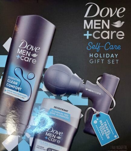 Dove Men +Care Holiday Gift Set with Travel Massager Tool and Grooming Essential - $23.38