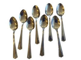 Set of 8 SILCO Stainless 6” Spoon by International Silver INS57 USA - $29.65
