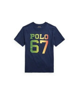 Ralph Lauren Classic Fit T-Shirt Men&#39;s SZ M Polo 67 Graphic Navy Blue - £32.50 GBP