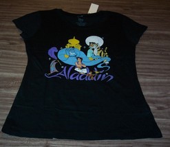 Women&#39;s Teen Walt Disney Aladdin Jasmine Genie Abu T-shirt Large New w/ Tag - £15.48 GBP