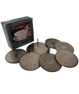 Silverplated Coaster Set Of 6 With Holder Vintage 1991 International Sil... - $18.28 CAD