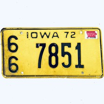 1974 United States Iowa Mitchell County Passenger License Plate 66 7851 - £14.79 GBP
