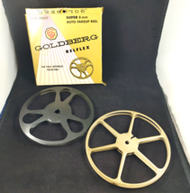 Super 8mm  400&#39; Movie Film 7 inch Take-up Reels Metal Goldberg Keystone &amp; Box - £12.44 GBP