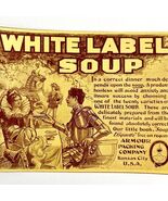 White Label Soup 1897 Advertisement Victorian Fit For Queen Food Armour ... - €17,04 EUR