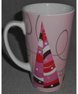 2004 Starbucks STYLIZED PINK/RED CHRISTMAS TREE DESIGN Handled Mug - $205.94 MXN