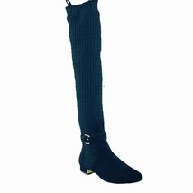Massimo Dutti Womens Shoes Size 35Eur Black Suede Fabric Sock Boot Knee High - £56.48 GBP