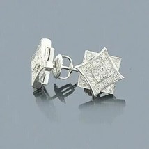 1Ct Round Cut Lab-Created Diamond Women Square Stud Earring 14k WhiteGol... - $137.19