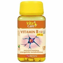 Organic Vita Harmony Vitamin B12 120 tablets 500 µg for nervous system N... - $22.20