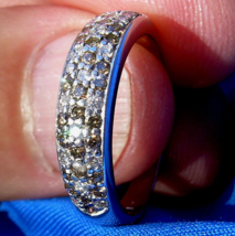 LeVian Elegant Earth mined Diamond Wedding Band Designer Anniversary Ring Size 9 - £1,187.04 GBP