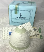 Vintage Lladro 1988 Christmas Porcelain Bell Ornament Mate No. 5.525  Orig Box - £15.88 GBP