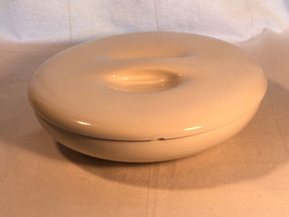 Russel Wright White Iroquois 10 Inch Divided Serving Dish With Lid - £28.10 GBP