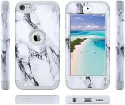 For Ipod Touch 5Th 6Th 7Th Gen - Hybrid Armor Heavy Duty Cover Gray Whit... - $19.94