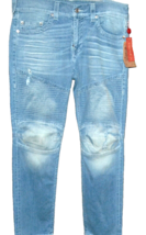 True Religion Skinny Moto AUTHENTIC Blue Men&#39;s Cotton Jeans Pants Size 36 - £140.54 GBP