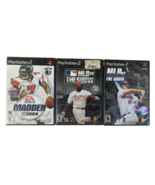PS2 3 Game Sports Lot: Playstation 2, MLB, NFL, Football, Baseball, Madden - $108.90 MXN
