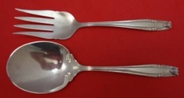 Stradivari by Wallace Sterling Silver Salad Serving Set 2pc All Sterling 8&quot; - $305.91