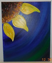 Original Oil Painting On Canvas 16&quot; x 20&quot; Floral Abstract Art #3 - £26.40 GBP