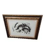 VTG Judaic Sandu Liberman Lithograph Signed Two Boys Brothers Sketch LE ... - $195.70