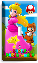 Super Mario Princess Peach 1 Gang Light Switch Wall Plate Game Playroom Hd Decor - £9.58 GBP