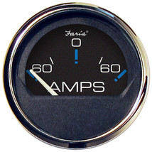 Faria Chesapeake Black 2&quot; Ammeter Gauge (-60 to +60 AMPS) - £36.94 GBP