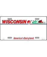 Wisconsin Novelty State Background Blank Metal License Plate - £17.54 GBP