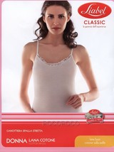 Tank Top Intimate Women&#39;s Narrow Shoulder Wool Cotton Liabel 05321 1016 - £16.93 GBP