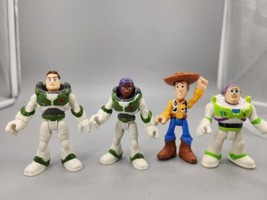 Imaginext Toy Story and Buzz Lighrer Lot of 4 Figures Woody Buzz and Buz... - £8.67 GBP