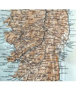 Map Corsica Island Southern France Rare 1914 Lithograph WW1 Era WHBS - €61,00 EUR
