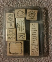 Vintage Stampin Up 2001 You Are My Sunshine 8 Stamp Set in Plastic Case - $28.71