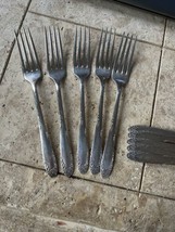 5 Simeon L &amp; George H Rogers Oneida silverplate flatware Forks English Garden - £15.27 GBP