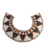 Vintage Navajo Native American Seed Bead Collar Bib Choker Necklace Hand... - £77.73 GBP