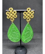 Tesori Di Miri Gold Vermeil and Jade Stud Pierced Earrings - $38.96 CAD