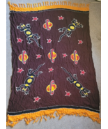 Uzbek Suzani Style Scarf Tablecloth Window Covering Planet Saturn Stars ... - $24.99