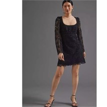 Anthropologie Maeve Black Embroidered Lace Mini Sheath Dress Size 2 - $652.87 MXN