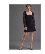 Anthropologie Maeve Black Embroidered Lace Mini Sheath Dress Size 2 - $647.56 MXN