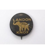 1936 Landon-Knox Presidential Campaign Pin 3/4 &quot; Republican GOP Elephant - £7.90 GBP