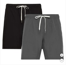 True Classic Mens Shorts Black Gray 2-Pack Active Quick-Dry Stretch UPF ... - $1,483.09 MXN