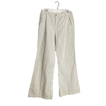 Christopher and Banks Womens Size 6 Beige White Striped Pants Straight Leg - $12.86