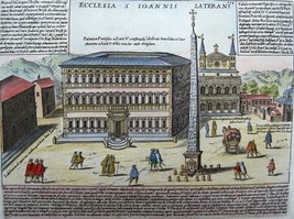 Rome, Basilica of St. John Lateran, Giacomo Lauro, 1625, Ecclesia S. Ioannis... - $85.94