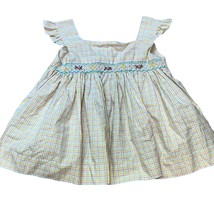 Fantaisie Kids Smocked Pastel Plaid Baby Girl Dress Sz 24 Months - $14.40