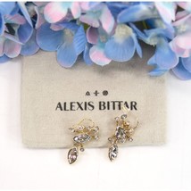 Alexis Bittar Crystal Navette Cluster Drop Sunburst Gold Earrings NWT - $148.01