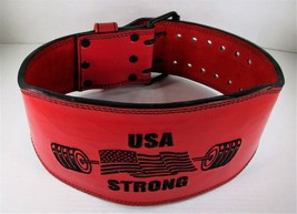 Powerlifting Fitness Weight Lifting 6&quot; Belt 4&quot; Taper 8mm Thick Lether &amp; ... - $62.37