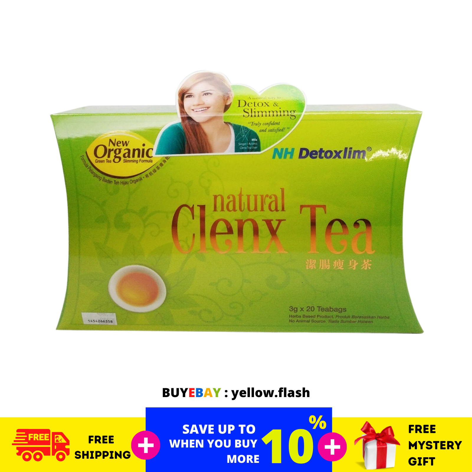 NH Natural Detoxlim Clenx Detox Thé amincissant Perte de poids naturelle... - $29.25