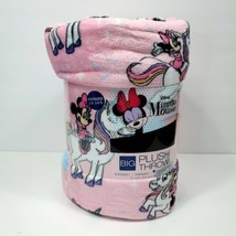 Minnie Mouse Unicorn Disney The Big One Throw Blanket 5ft x 6ft  NEW White Pink - £27.77 GBP