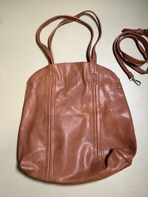 Antik Kraft Woman’s 2 Piece Purse Set Cognac-1 Tote With A Removable Smaller Bag Item image 2