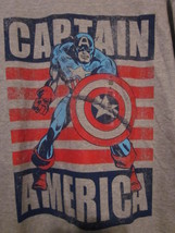 Nwt - Marvel&#39;s Captain America Adult Size M Gray Short Sleeve Adult Tee - £12.57 GBP