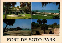 Vtg Postcard Fort De Soto Park, St. Petersburg Beach, Florida - £5.17 GBP