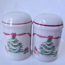 Vintage Sango Home for Christmas Salt &amp; Pepper Shakers Christmas Tree Pi... - £11.00 GBP