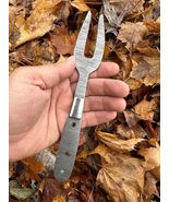 Custom Made Damascus Steel Fork Collectible Blank Fork - $23.72