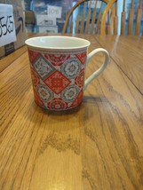 Pier 1 Coffee Tea Cup Mug Red/Gray-Brand New-SHIPS N 24 Hours - £27.19 GBP