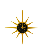 Mid Century Modern Sunburst Wall Clock – 11" Retro Starburst Clock 3D Pr... - $19.99